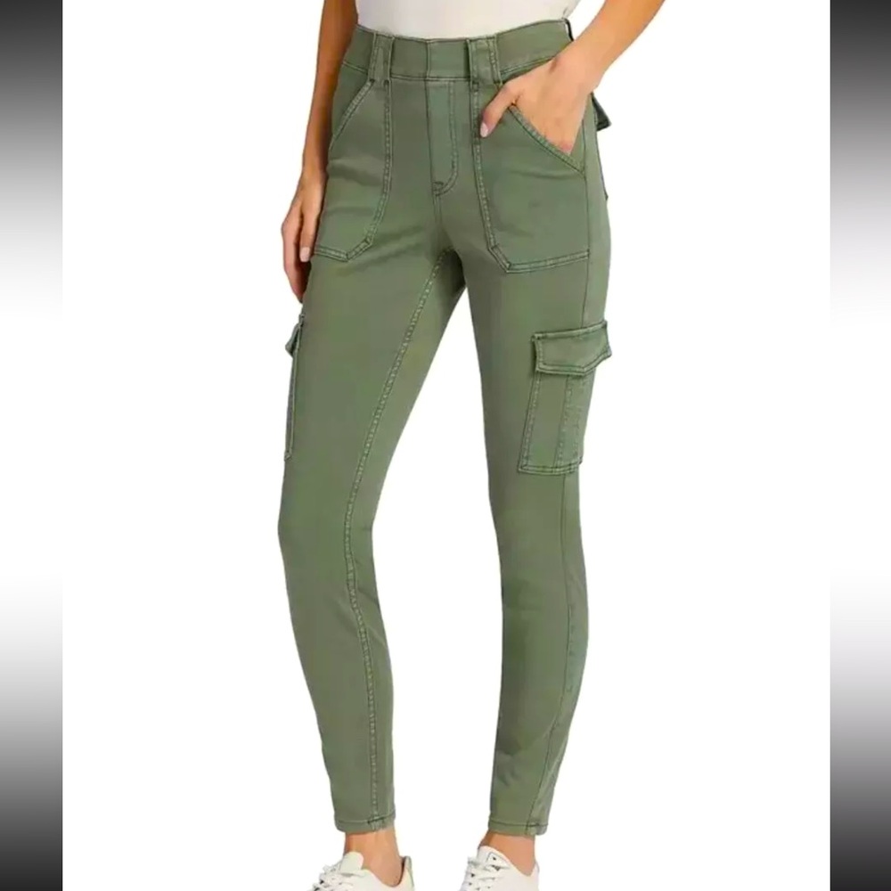 new • spanx stretch twill ankle cargo pants